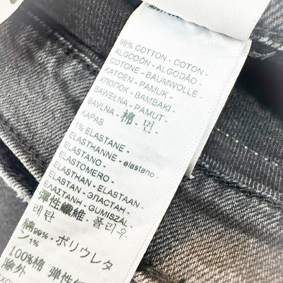 Levi's Wedgie Straight Charcoal Black Button Fly Denim Jeans Size 20 Women - Picture 7 of 9